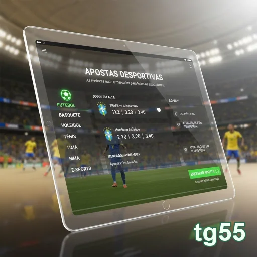 Aplicativo tg55 para apostas esportivas em tablet.
