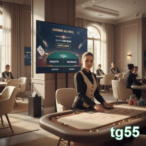 Usuário utilizando serviços VIP no tg55 com dealer ao vivo.