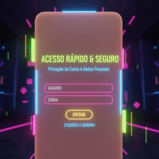 Login seguro no celular com suporte tg55