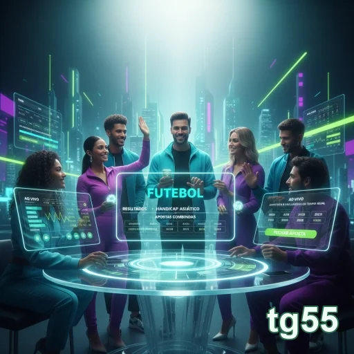 Grupo de pessoas interagindo em plataforma tg55 com ferramentas de apostas.