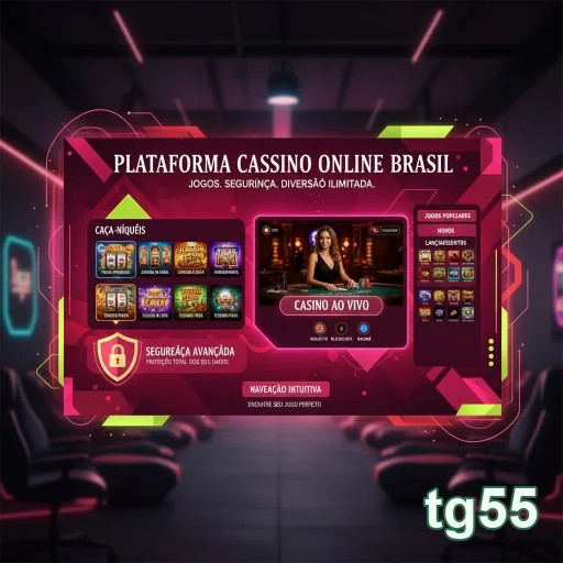 tg55 exibe interface de cassino online com controle de limites.