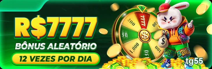 tg55 apresenta bônus aleatório de R$777 para jogadores.