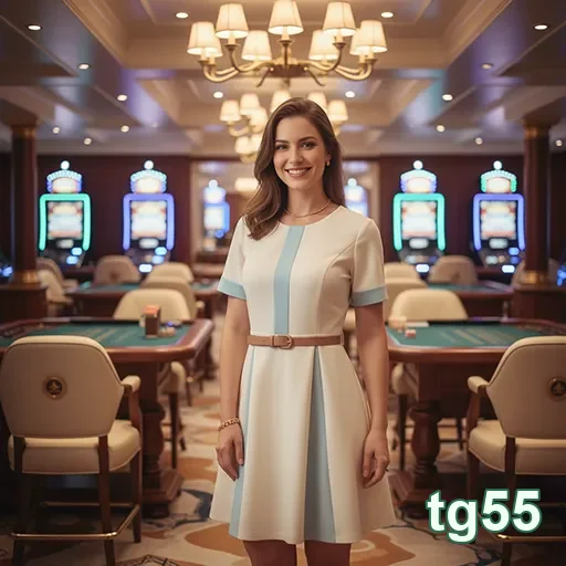 Modelo apresenta serviços VIP em ambiente de cassino no tg55.